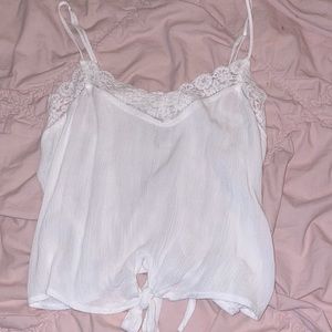 White lace tank